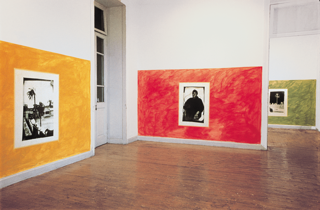 Life in the delta, 2000Photography, painted wallsTownhouse Gallery, Cairo, Egypt