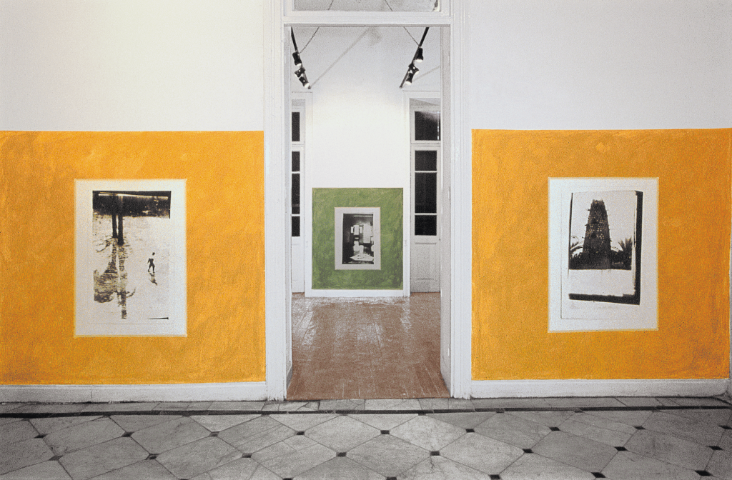 Life in the delta, 2000Photography, painted wallsTownhouse Gallery, Cairo, Egypt
